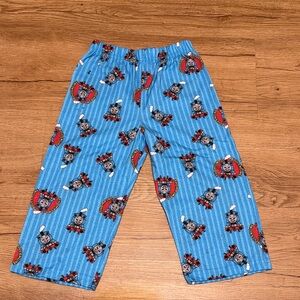 Blue Kids Pajamas with Train Print